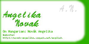 angelika novak business card